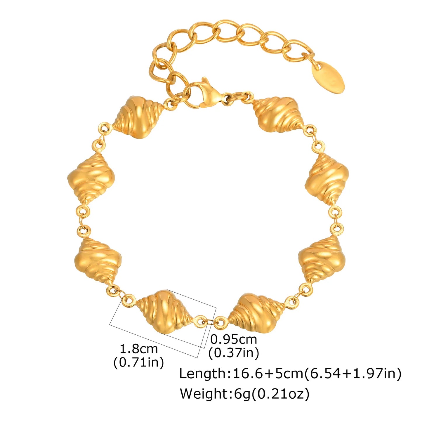 🌊 VNOX Luxury Sea-Inspired Bracelet – Elegant Stainless Steel Design