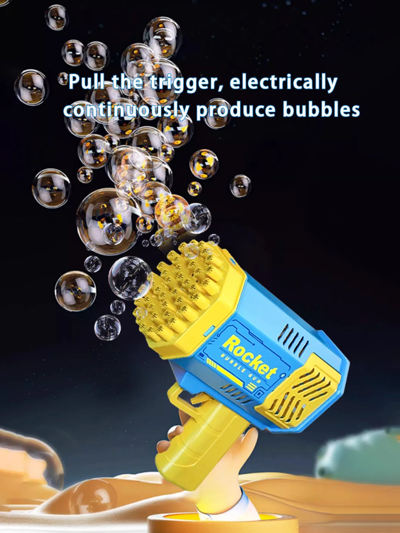 40-Hole Fully Automatic Outdoor Bubble Machine – Light & Fun Without Batteries!