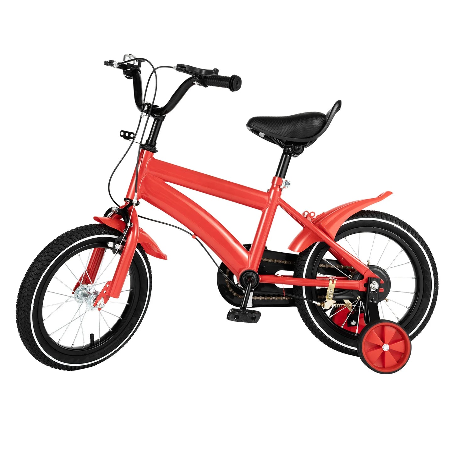 🚴 14-Inch Kids Bike with Training Wheels – Adjustable Seat, Dual Brakes, 2–4 Years, 50kg Capacity