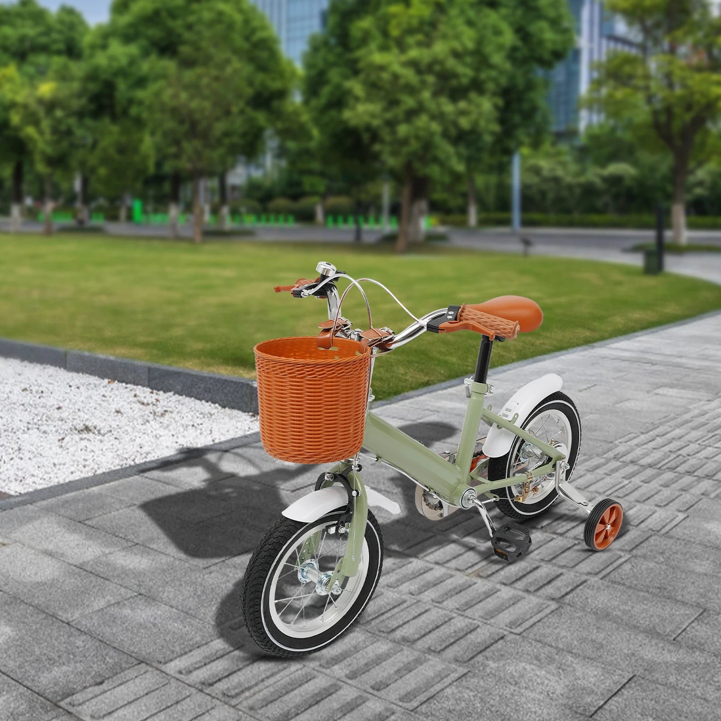 π² 12-Inch Kids Bike with Basket and Training Wheels β Adjustable Seat, Dual Brakes (Ages 2β4)