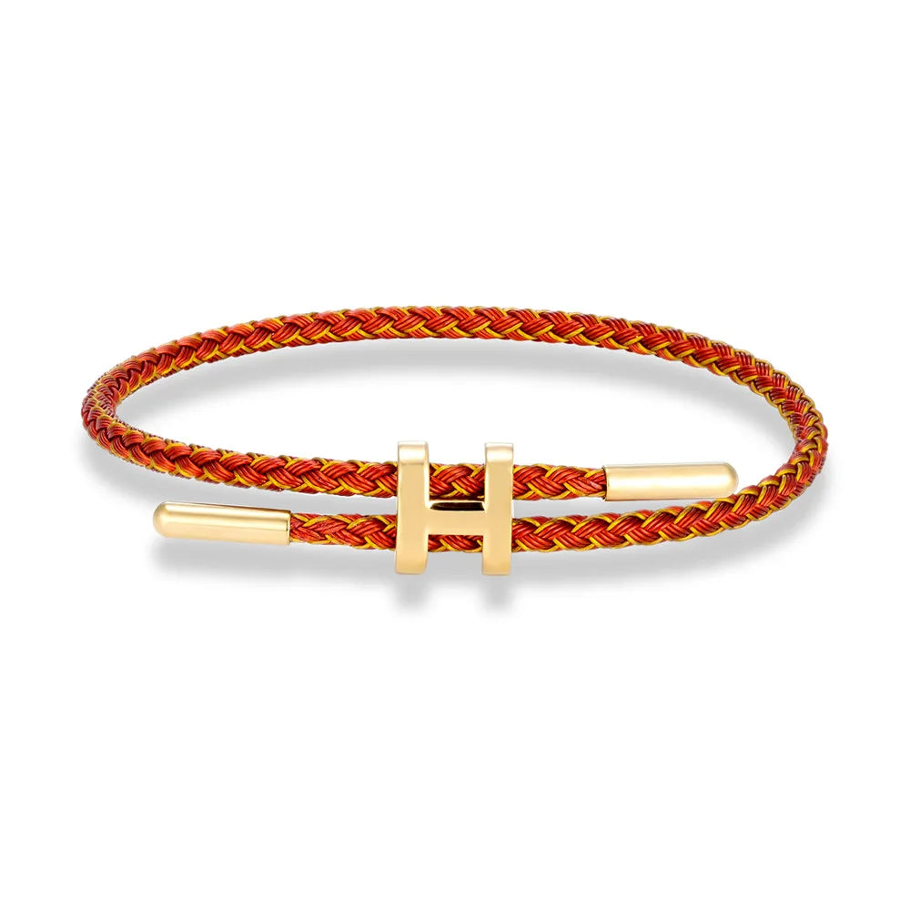 Luxury Multicolor Waterproof Rope Bracelet β Adjustable Stainless Steel Wire Cuff