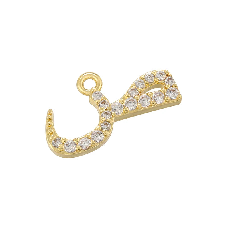 ✨ 18K Gold Plated Arabic Letter Pendant – Trendy Personalized Jewelry by ZHUKOU