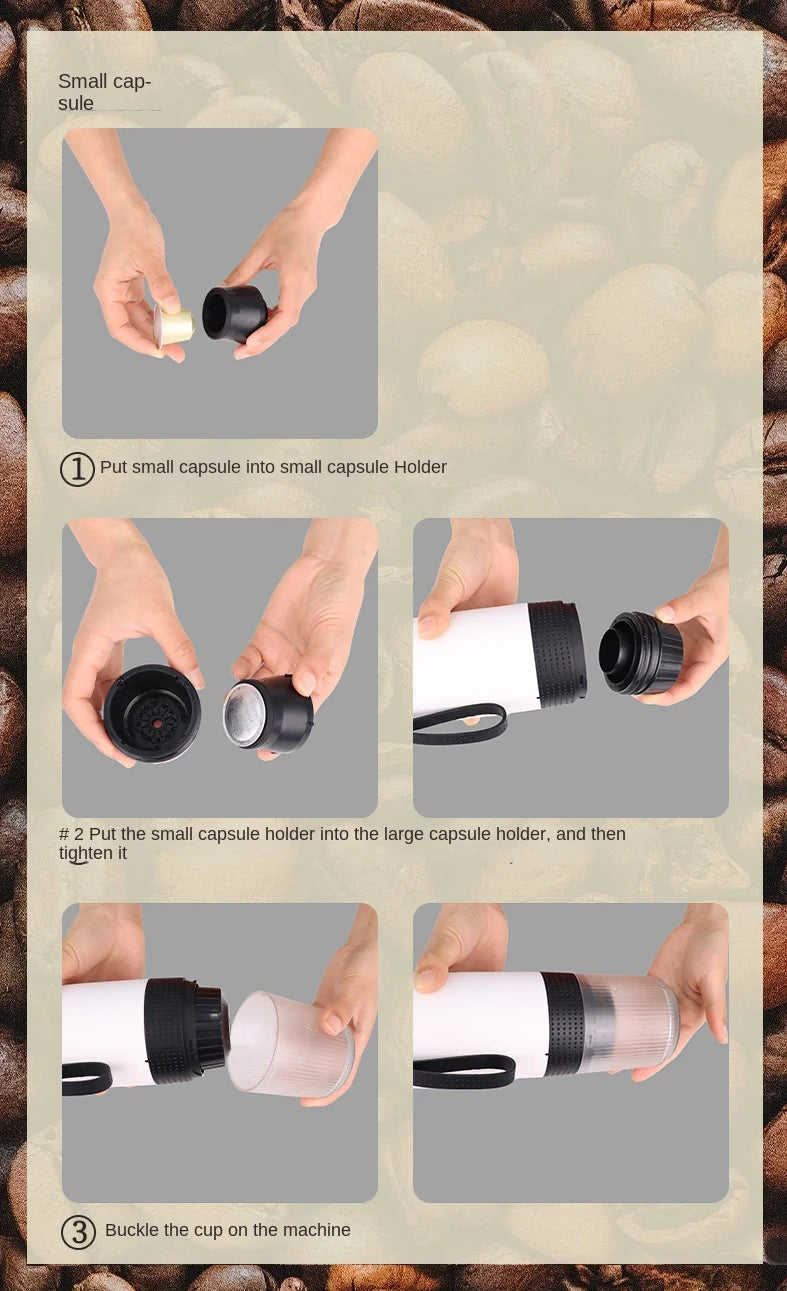 Tragbare vollautomatische Espresso-Kapsel-Kaffeemaschine