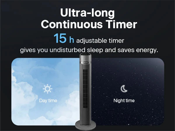 ❄️ PELONIS Ultra-Quiet Oscillating Tower Fan – Efficient, Sleek, Smart