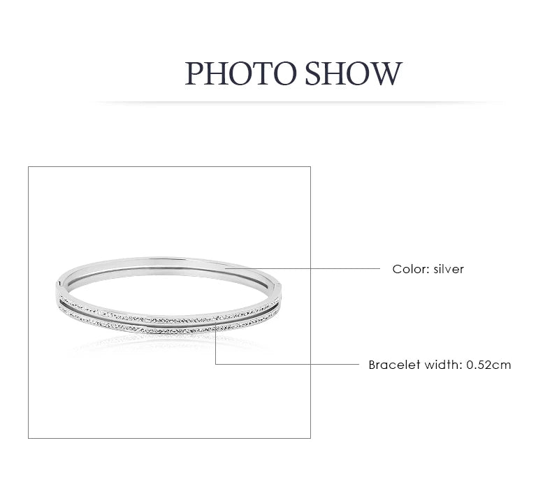 π 18K Gold Plated MOONLIGHT Cuff Bangle β Classic Titanium Steel Bracelet with Cubic Zirconia for Women