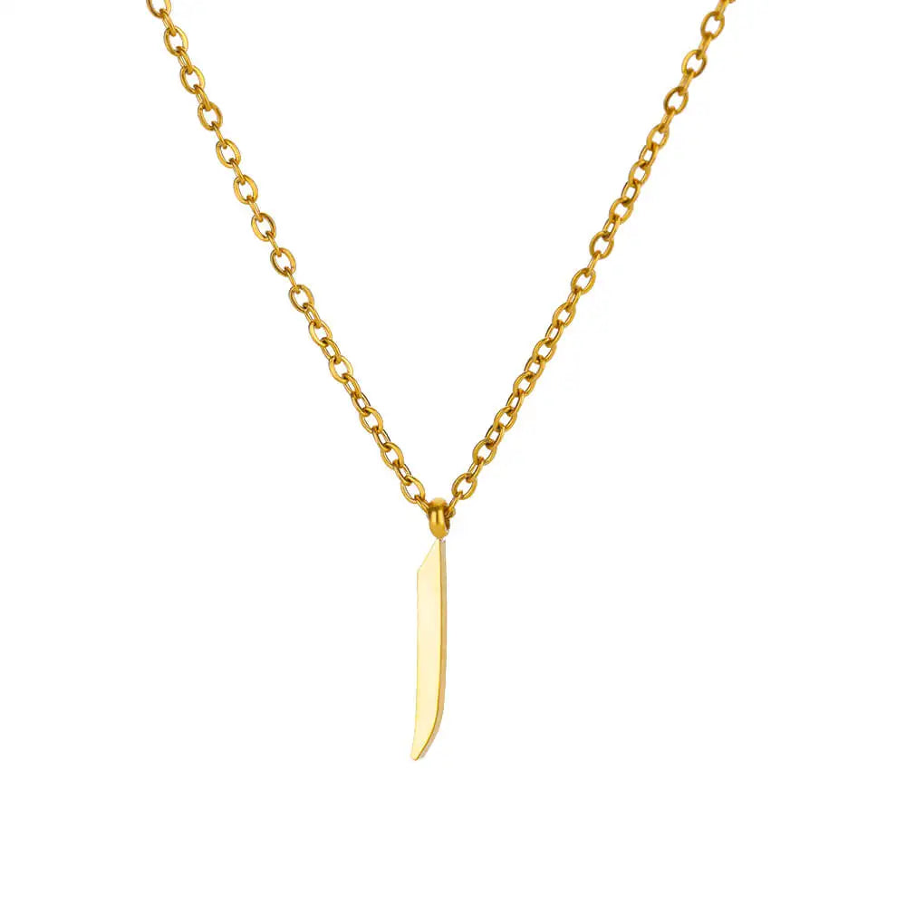 💫 Arabic Letter Name Pendant Necklace – Elegant Stainless Steel Choker for Women