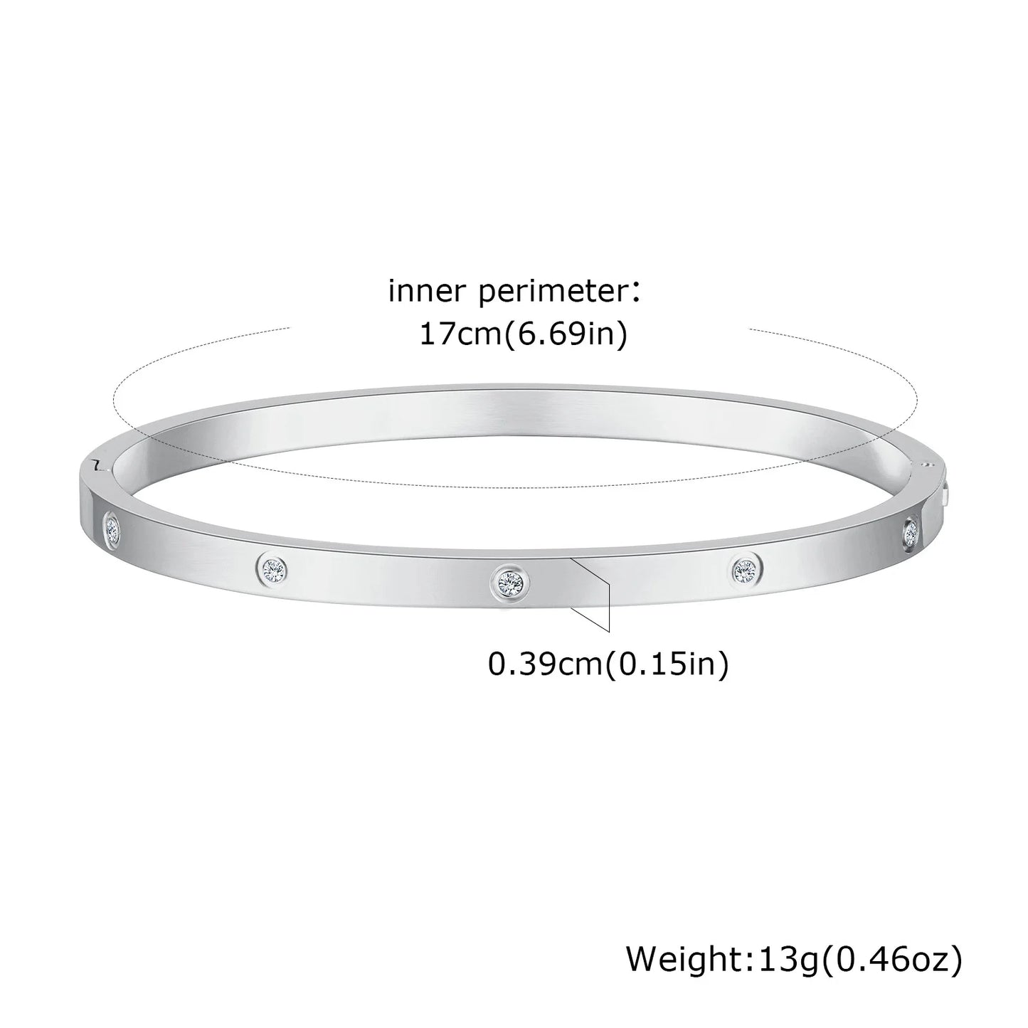 π 18K Gold-Plated Waterproof Luxury Bangle β Stainless Steel with Round Zircon Stones