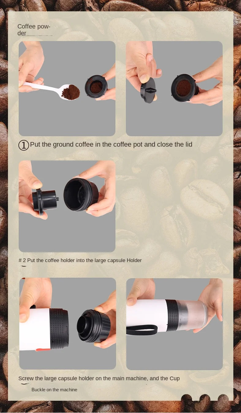 Tragbare vollautomatische Espresso-Kapsel-Kaffeemaschine