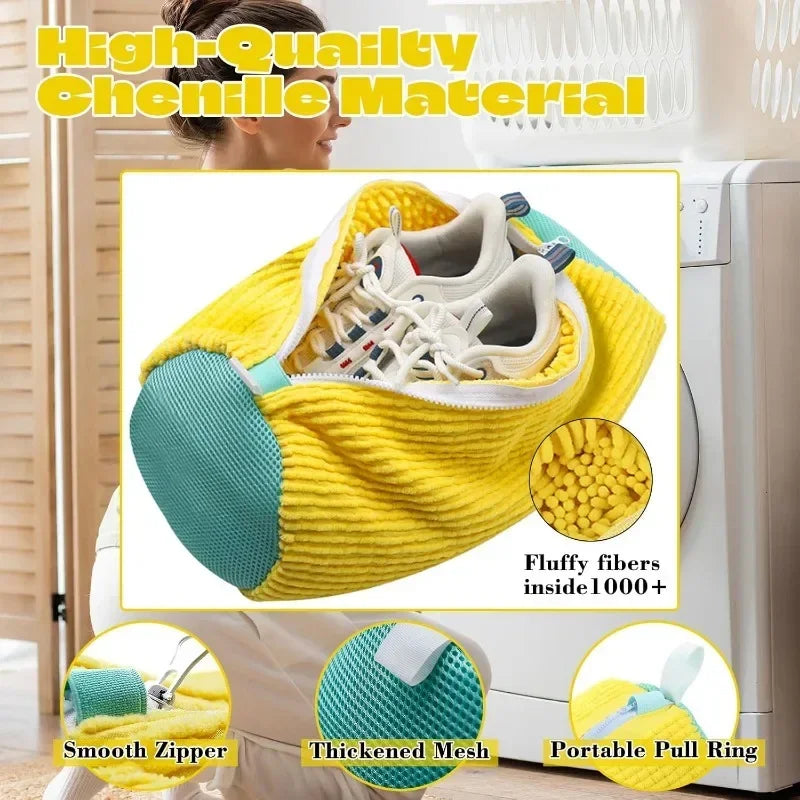 Durable Mesh Shoe Wash Bag with Zipper