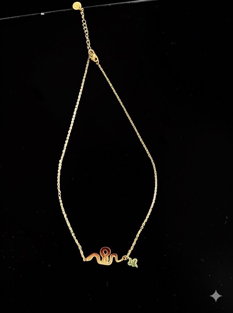 Gold Schlange Edelstahl Halskette