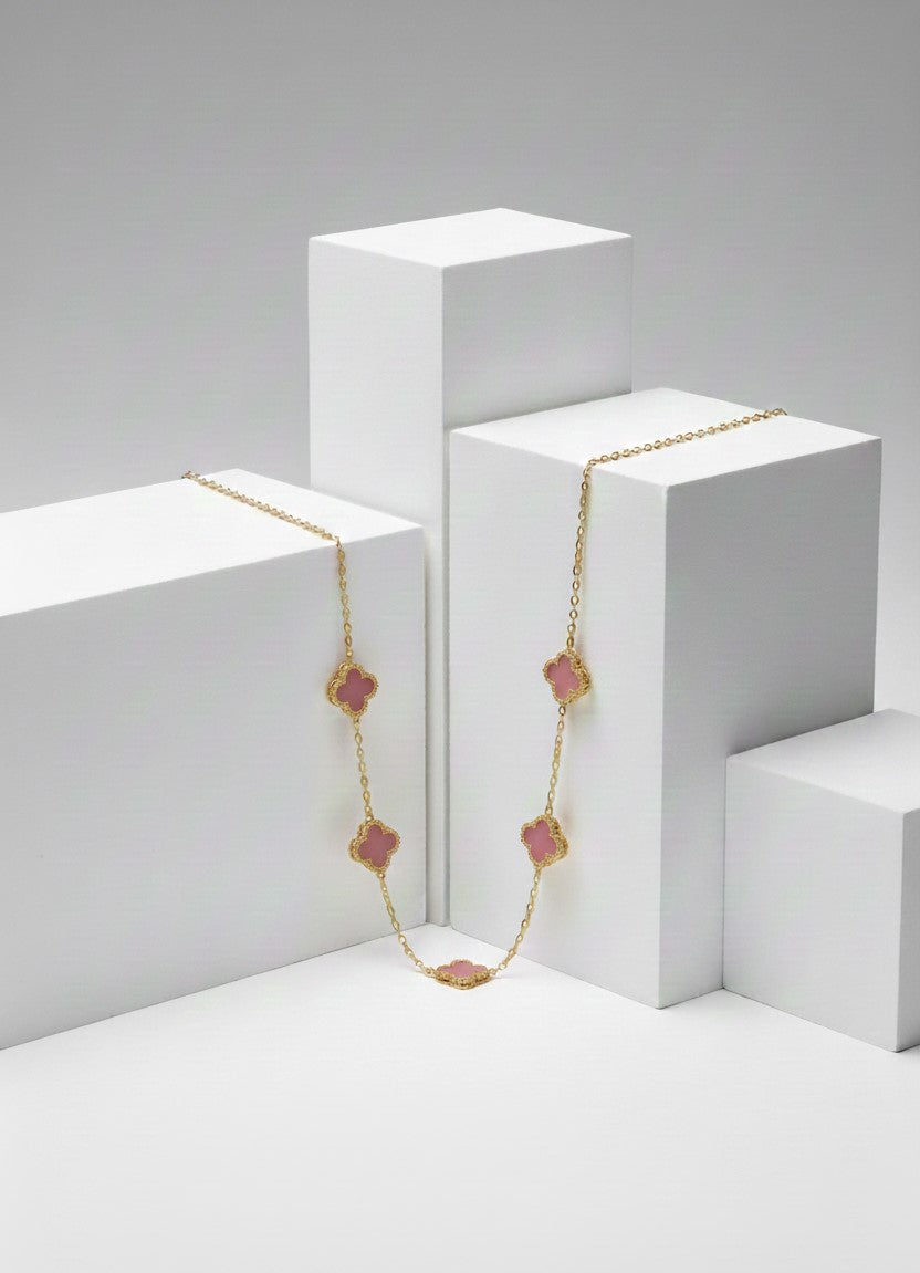 Halskette aus Edelstahl – Vier Blätter