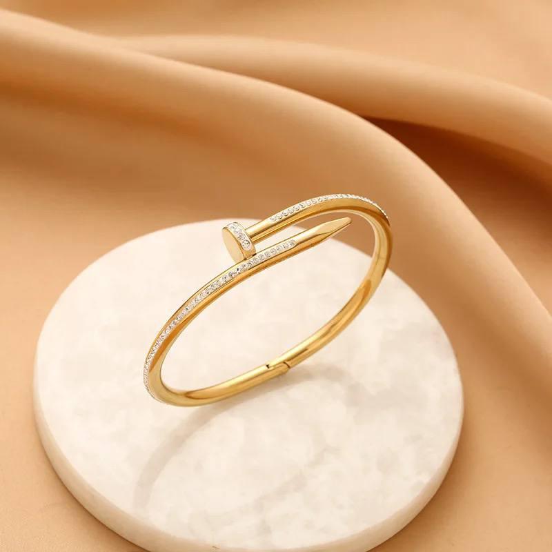 18K Gold-Plated Screw Stainless Steel Bracelet