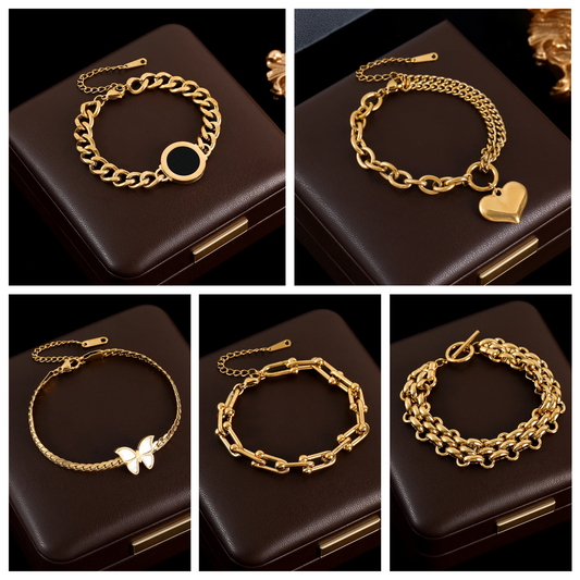 🌿 Tree of Grace – 18K Gold Plated Stainless Steel Life Bracelet-2