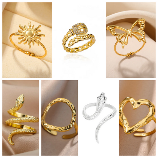 💍 Aesthetic Gold Heart – Stainless Steel Waterproof Ring_2