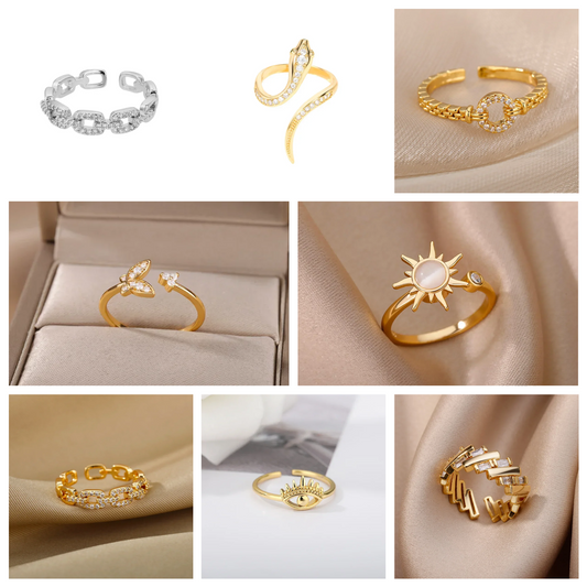 💍 Aesthetic Gold Heart – Stainless Steel Waterproof Ring-3