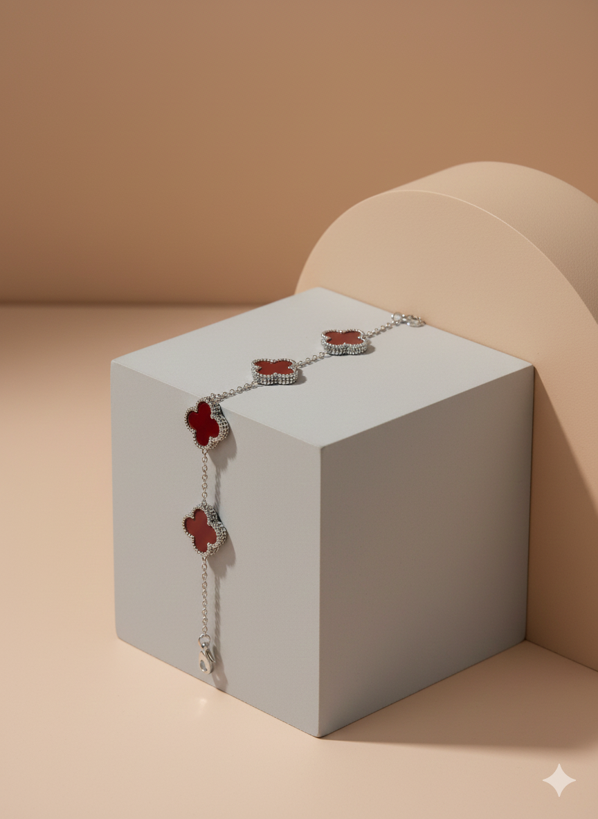 Edelstahlarmband – Vier Blätter 