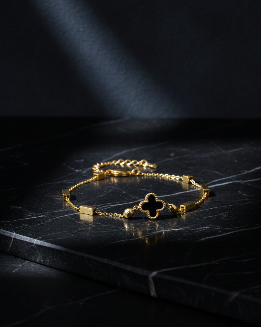 Edelstahlarmband – Vier Blätter gemischt 