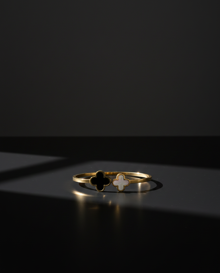 Edelstahlarmband – Vier Blätter gemischt 