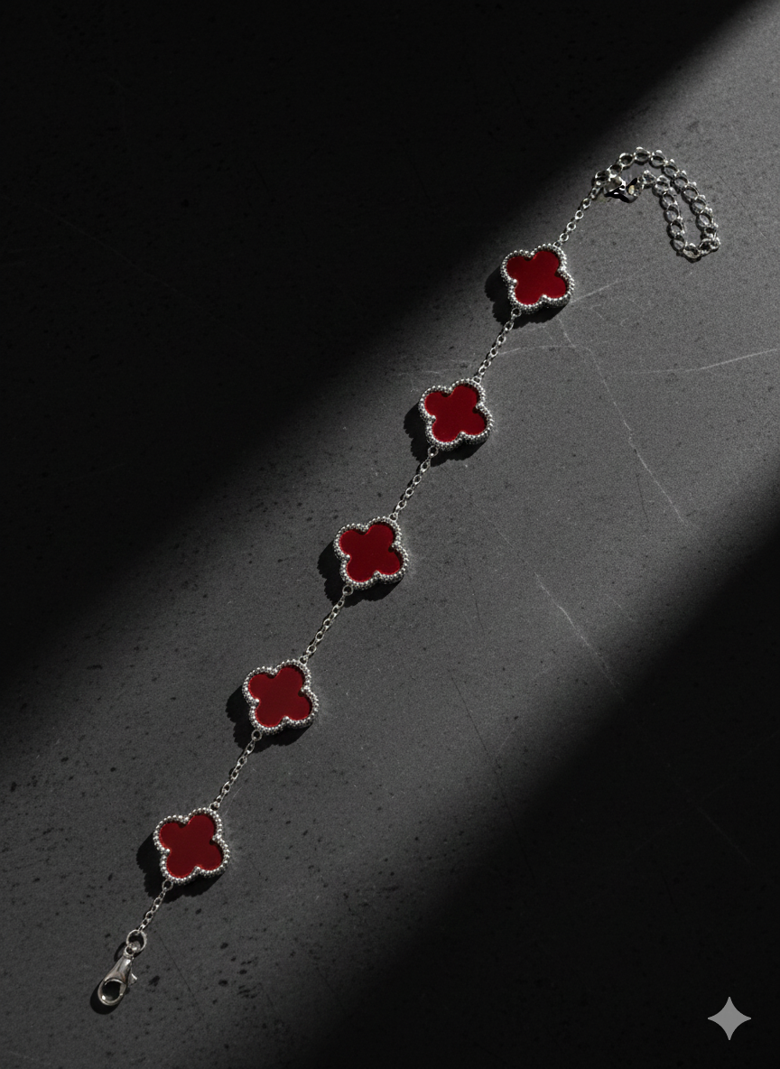 Edelstahlarmband – Vier Blätter 