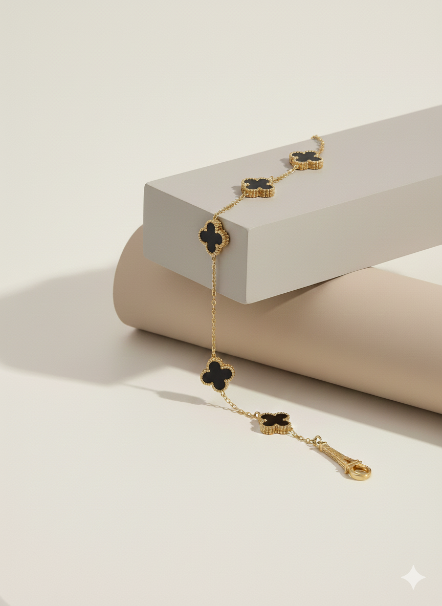 Edelstahlarmband – Vier Blätter 