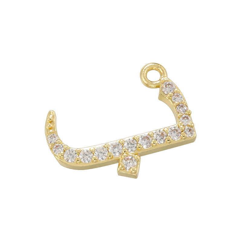 ✨ 18K Gold Plated Arabic Letter Pendant – Trendy Personalized Jewelry by ZHUKOU