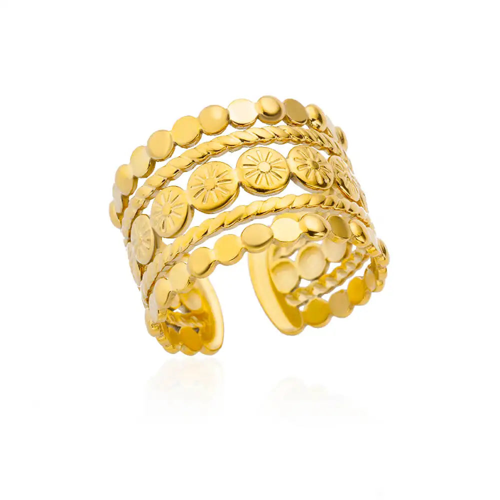 ✨ Gold Ring – 18K Gold Plated Stainless Steel Couple Band_2