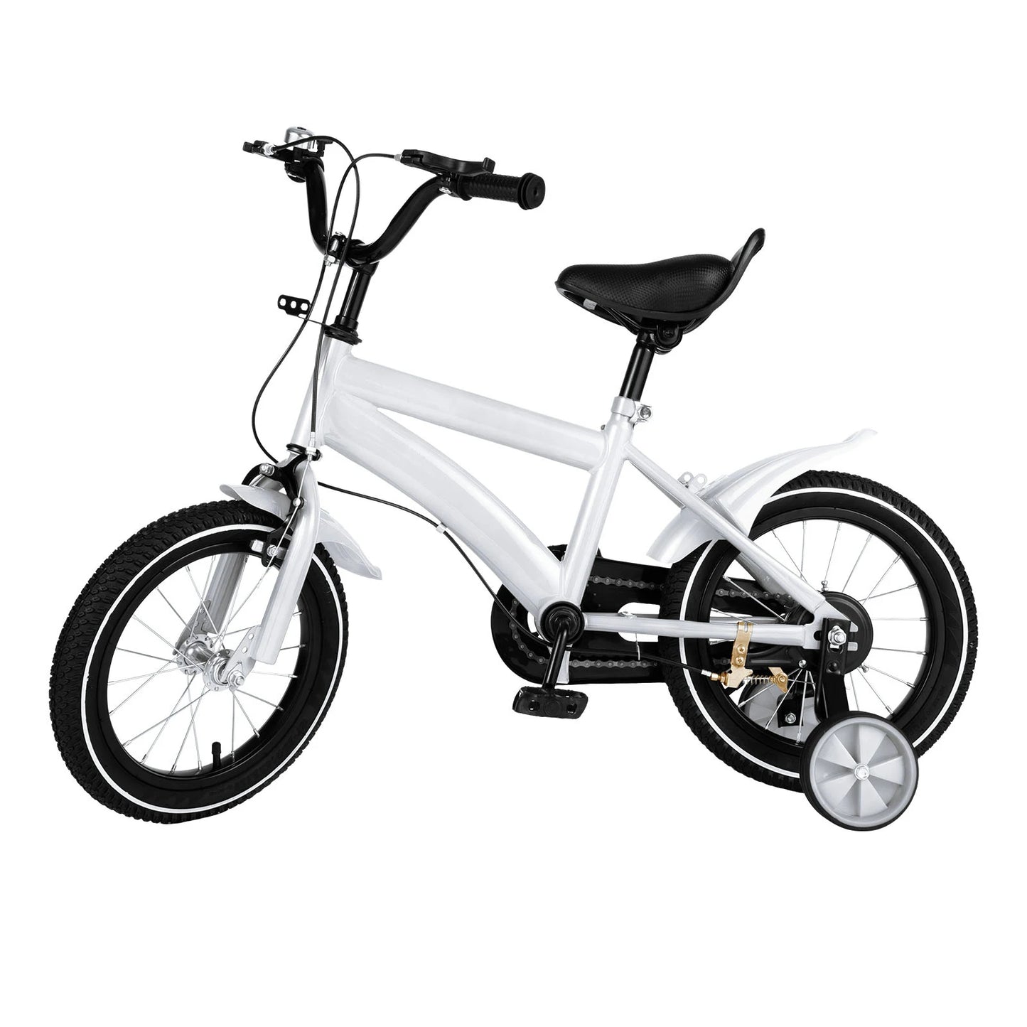 🚴 14-Inch Kids Bike with Training Wheels – Adjustable Seat, Dual Brakes, 2–4 Years, 50kg Capacity