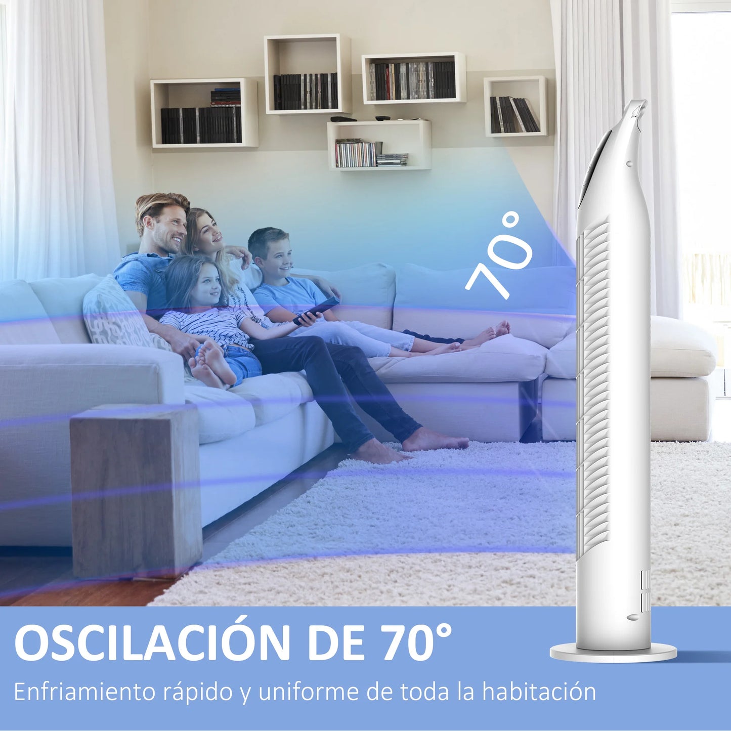 🌬️ HOMCOM Remote Control Tower Fan – Compact, Powerful Cooling