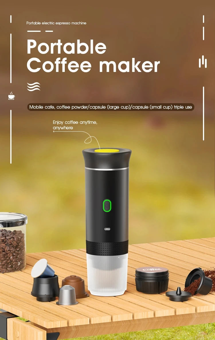 Xiaomi MIJIA Portable Espresso Machine – Wireless 3-in-1 Capsule and  Ground Coffee Brewer