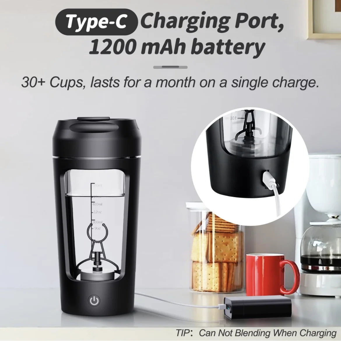 DUTRIEUX 650ml USB Electric Protein Shaker Bottle – Blend Smarter, Not Harder