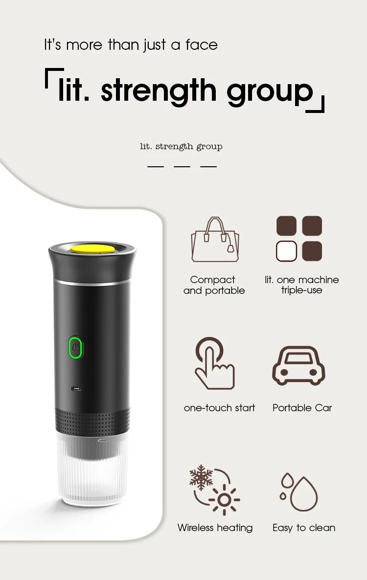 Xiaomi MIJIA Portable Espresso Machine – Wireless 3-in-1 Capsule and  Ground Coffee Brewer