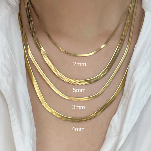 ✨ 18K Gold Snake Chain Necklace