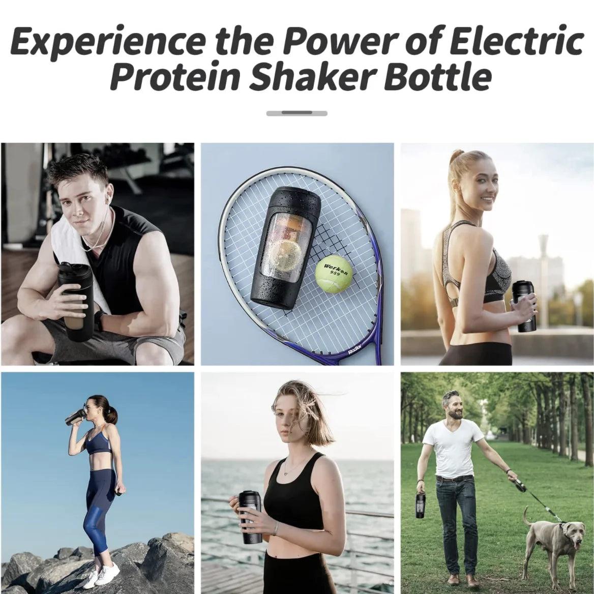 DUTRIEUX 650ml USB Electric Protein Shaker Bottle – Blend Smarter, Not Harder