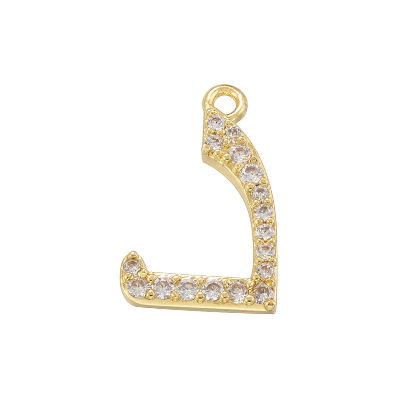 ✨ 18K Gold Plated Arabic Letter Pendant – Trendy Personalized Jewelry by ZHUKOU