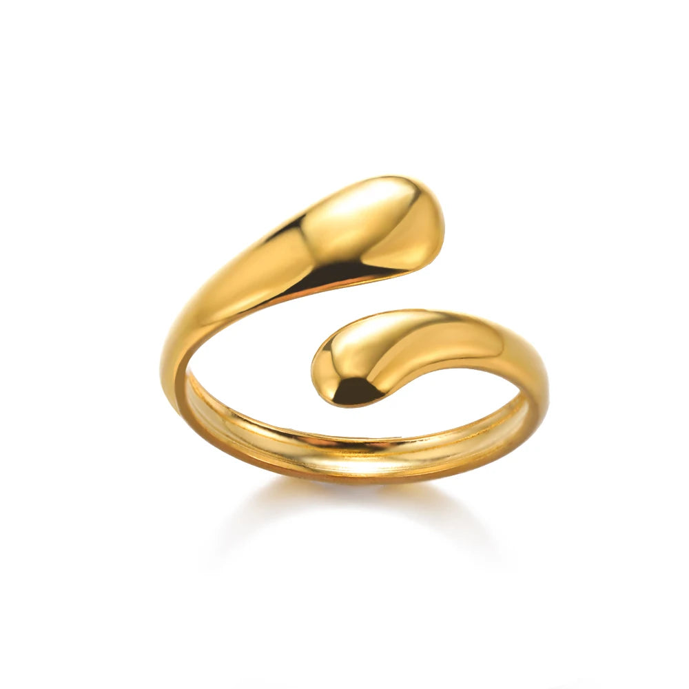 ✨ Gold Ring – 18K Gold Plated Stainless Steel Couple Band_2