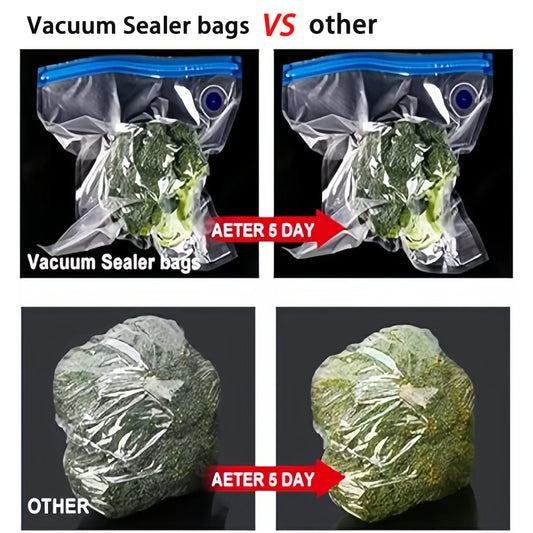 Portable Handheld Vacuum Sealer – Rechargeable &amp; Powerful with 30 Reusable Bags