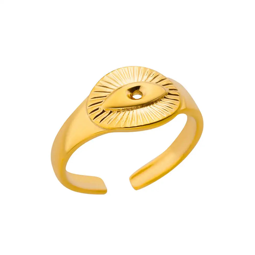 ✨ Gold Ring – 18K Gold Plated Stainless Steel Couple Band-5