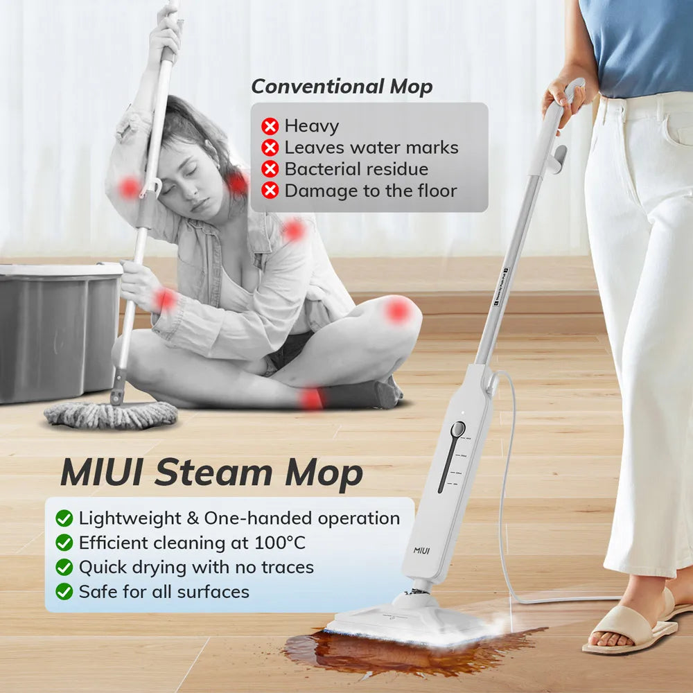 🧼 MIUI High-Power Steam Mop – Deep Clean, Zero Chemicals