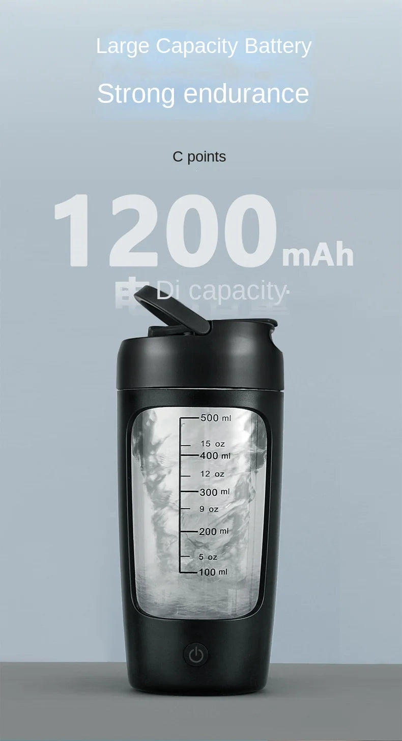 DUTRIEUX 650ml USB Electric Protein Shaker Bottle – Blend Smarter, Not Harder