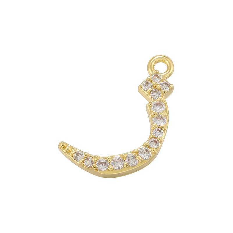 ✨ 18K Gold Plated Arabic Letter Pendant – Trendy Personalized Jewelry by ZHUKOU