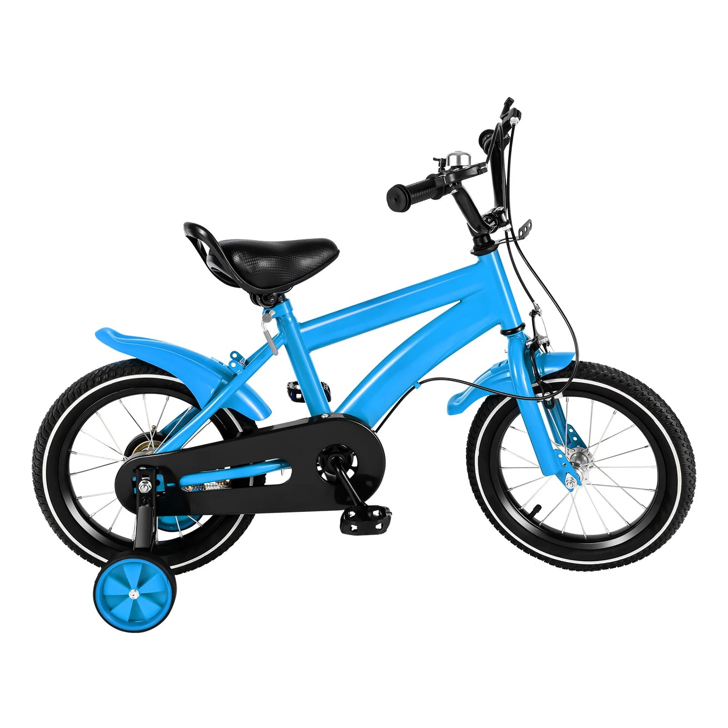 🚴 14-Inch Kids Bike with Training Wheels – Adjustable Seat, Dual Brakes, 2–4 Years, 50kg Capacity