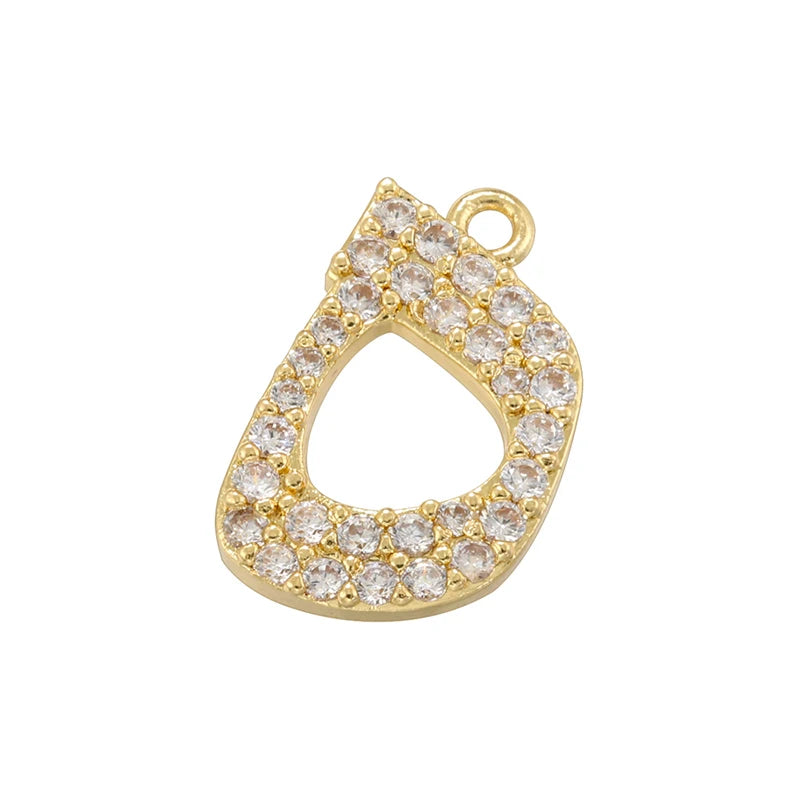 ✨ 18K Gold Plated Arabic Letter Pendant – Trendy Personalized Jewelry by ZHUKOU