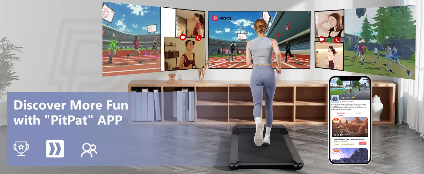 Superun 2-in-1 80CM Belt Walking Pad Laufband – Leises Fitnessgerät unter dem Schreibtisch für Zuhause und das Büro