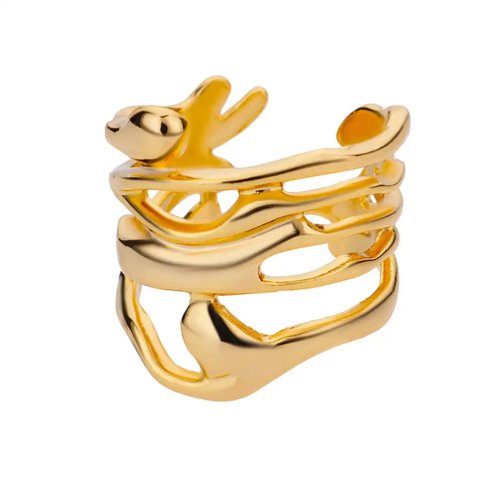 ✨ Gold Ring – 18K Gold Plated Stainless Steel Couple Band_2