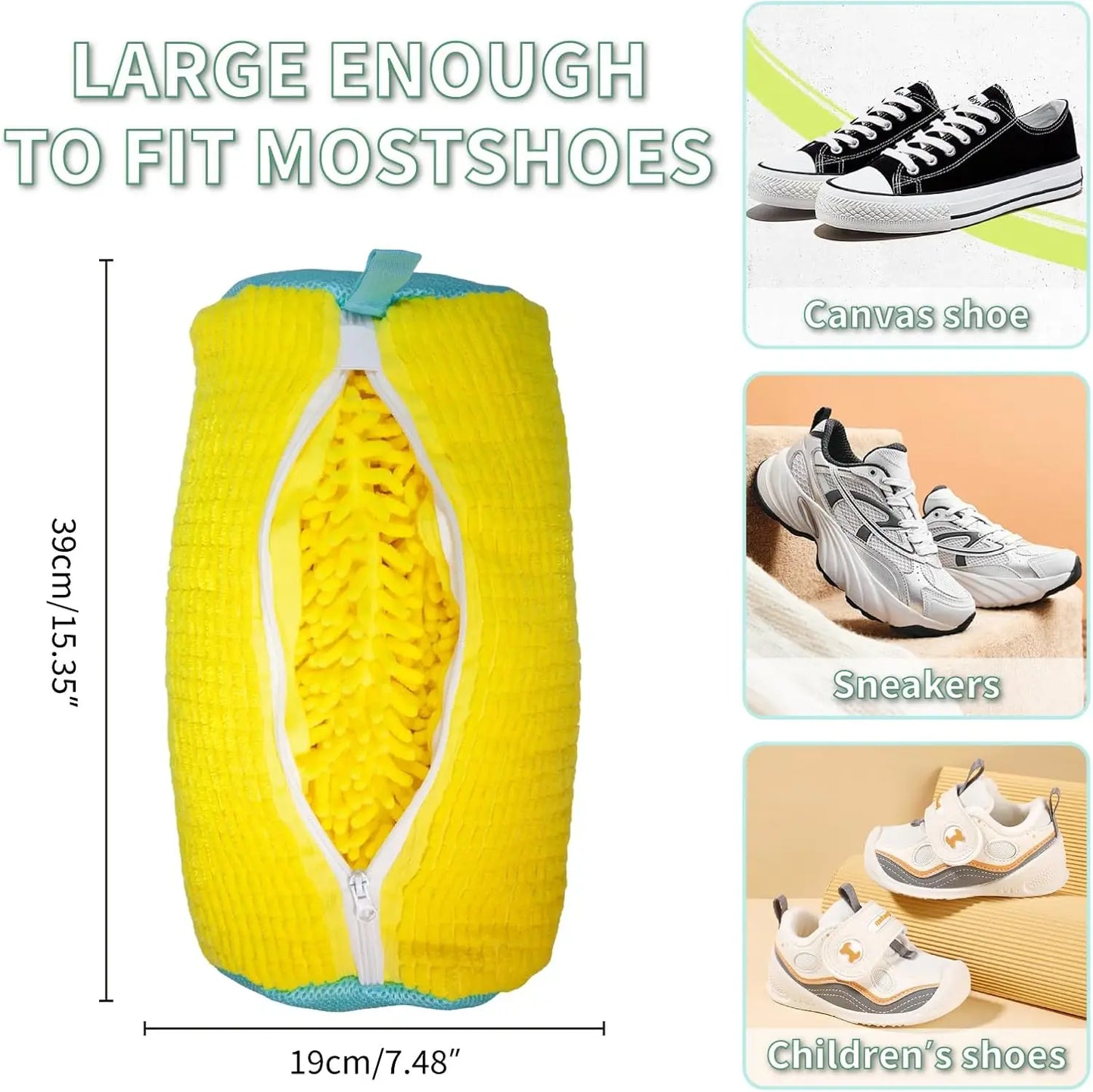 Durable Mesh Shoe Wash Bag with Zipper