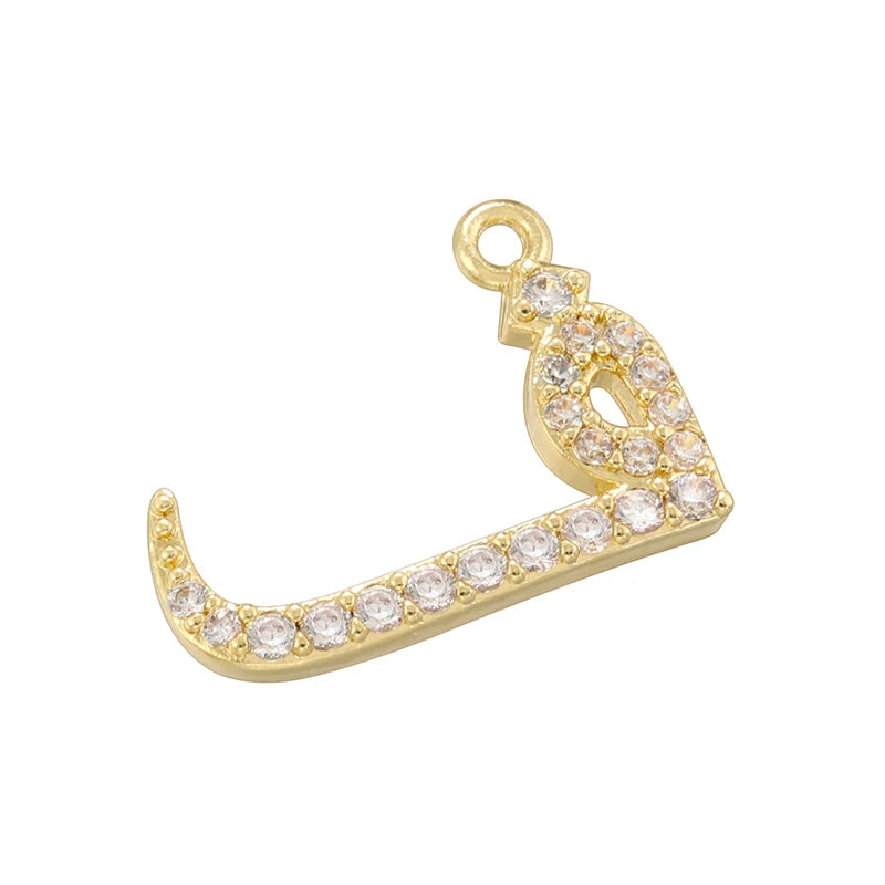 ✨ 18K Gold Plated Arabic Letter Pendant – Trendy Personalized Jewelry by ZHUKOU