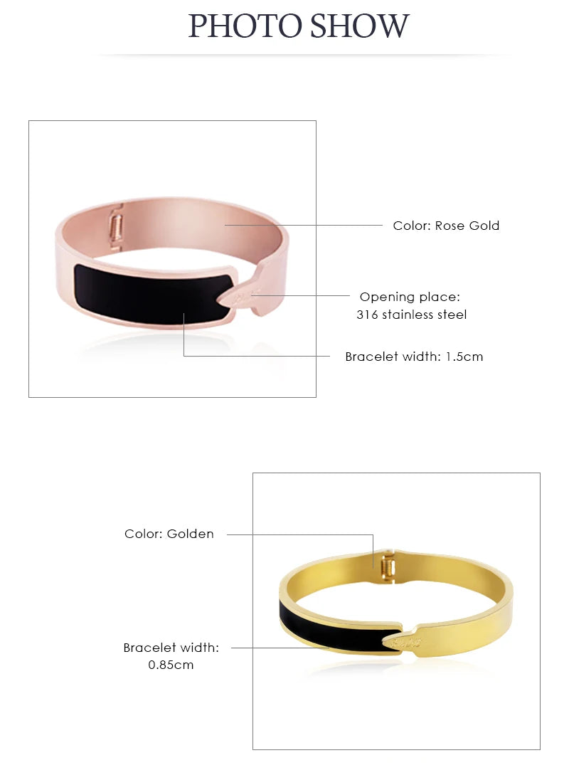 🌟 MOONLIGHT Armreif aus 18 Karat rosévergoldetem Titanstahl 