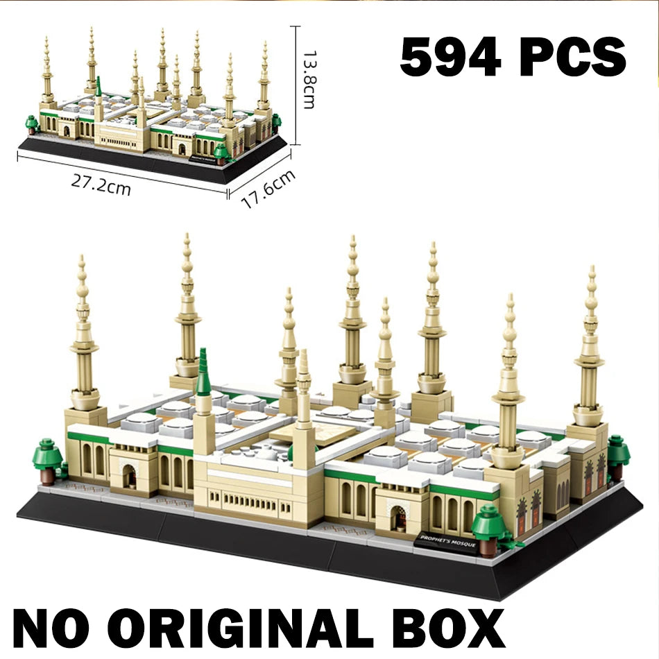 World Famous Architecture Kaaba, Prophet/Blue/Dom of the Rock Mosque