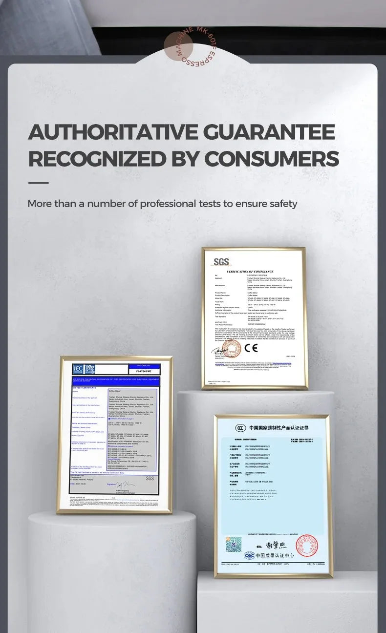 CAFELFFE Stainless Steel Espresso Machine Professional 19-bar extraction, milk steamer and 4-in-1 compatibility – café quality at home.