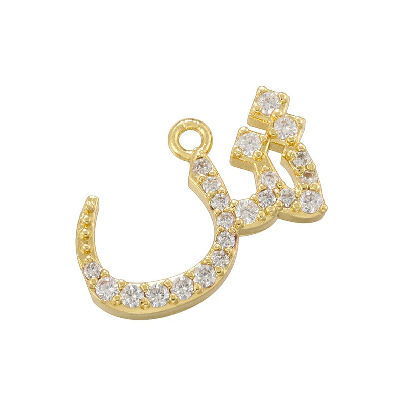 ✨ 18K Gold Plated Arabic Letter Pendant – Trendy Personalized Jewelry by ZHUKOU